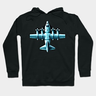 Tactical Transport | Geometric C-130 Hercules Tee Hoodie